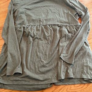 Olive Green Women's Long Sleeve Top